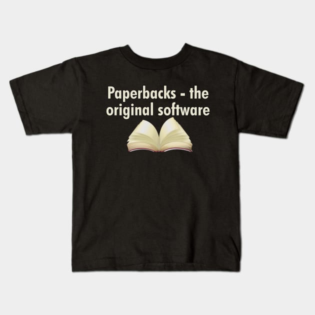 Paperbacks - the original software Kids T-Shirt by cdclocks